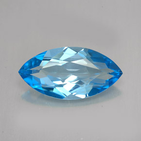 6.01克拉天然托帕石，马眼形，18×9.1毫米，VVS-VS