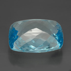 185.00克拉天然托帕石，垫形剪裁，35.4×30.3毫米，IF