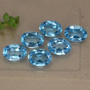 5.19天然托帕石，椭圆形切割，7.1×5.1毫米，VVS-VS