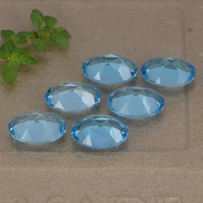 5.19天然托帕石，椭圆形切割，7.1×5.1毫米，VVS-VS