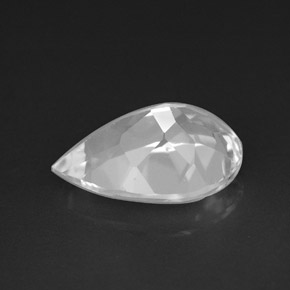 3.65克拉天然白色托帕石，梨形，12×8.1毫米，VVS-VS