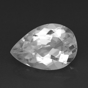 3.92克拉天然白色托帕石，梨形，11.8×8.1毫米，VVS-VS