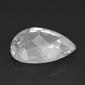 3.92克拉天然白色托帕石，梨形，11.8×8.1毫米，VVS-VS