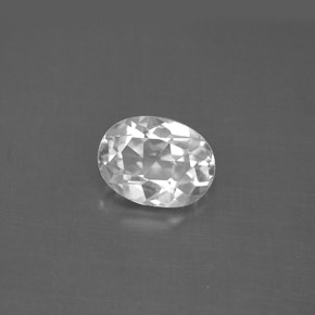 1.53克拉天然白色托帕石，椭圆形切割，8.3×6.2毫米，VS