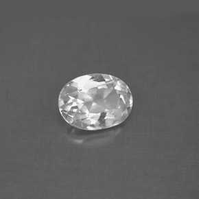 1.53克拉天然白色托帕石，椭圆形切割，8.3×6.2毫米，VS