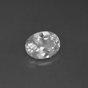 1.55克拉天然白色托帕石，椭圆形切割，8×6.1毫米，VS