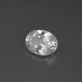 1.55克拉天然白色托帕石，椭圆形切割，8×6.1毫米，VS