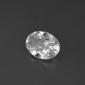 1.54克拉天然白色托帕石，椭圆形切割，8.1×6.1毫米，VS
