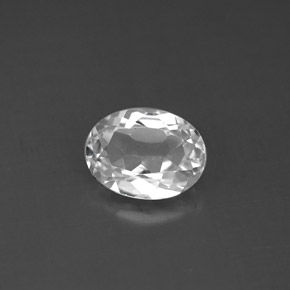 1.44克拉天然白色托帕石，椭圆形切割，8×6.1毫米，VS