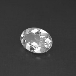1.48克拉天然白色托帕石，椭圆形切割，8.2×6.2毫米，VS