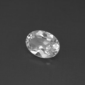 1.43克拉天然白色托帕石，椭圆形切割，8×5.9毫米，VS