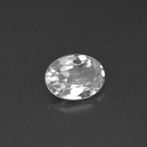1.43克拉天然白色托帕石，椭圆形切割，8×5.9毫米，VS