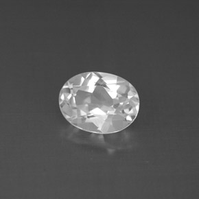 1.60克拉天然白色托帕石，椭圆形切割，8.2×6.2毫米，VVS-VS
