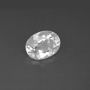 1.60克拉天然白色托帕石，椭圆形切割，8.2×6.2毫米，VVS-VS