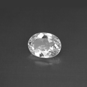 1.48克拉天然白色托帕石，椭圆形切割，8×6毫米，VVS-VS