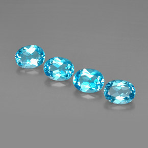 天然托帕石，椭圆形切割，9.1×7毫米，VVS-VS