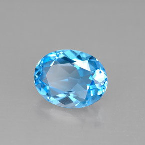 2.37克拉天然托帕石，椭圆形切割，9.1×7.1毫米，VS
