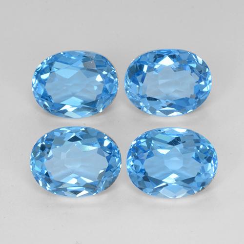 10.89天然托帕石，椭圆形切割，9.1×7.1毫米，VVS-VS