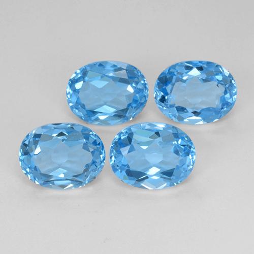 10.89天然托帕石，椭圆形切割，9.1×7.1毫米，VVS-VS