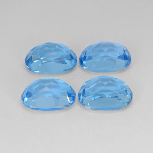 10.89天然托帕石，椭圆形切割，9.1×7.1毫米，VVS-VS