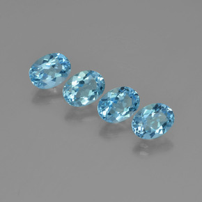 6.41天然托帕石，椭圆形切割，8.1×6.1毫米，VVS-VS