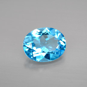 2.91克拉天然托帕石，椭圆形切割，10×8毫米，VVS