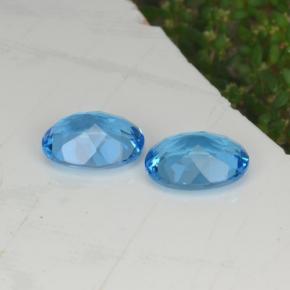 4.36天然托帕石，椭圆形切割，9.1×7.1毫米，VVS