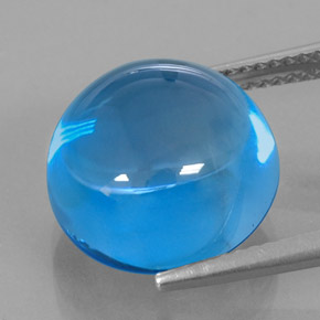 15.53克拉天然托帕石，圆形切割，13.16毫米，透明