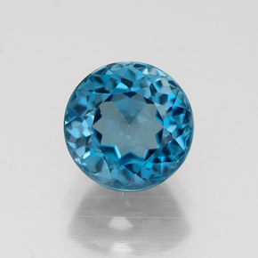 1.89克拉天然托帕石，圆形切割，6.90毫米，VVS