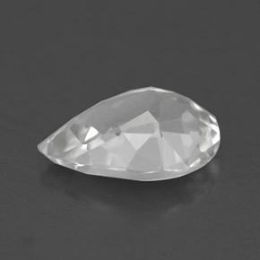 3.36克拉天然白色托帕石，梨形，11.9×8.2毫米，VVS