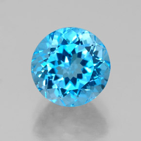 2.92克拉天然托帕石，圆形切割，8.14毫米，VS