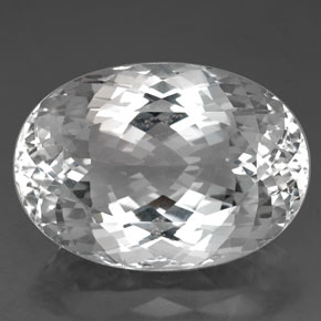80.85克拉天然白色托帕石，椭圆形切割，31.1×22毫米，VVS