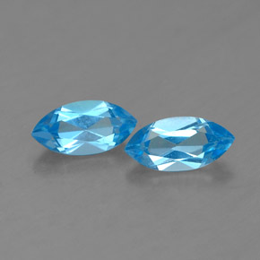 天然托帕石，马眼形，7.1×3.5毫米，VS