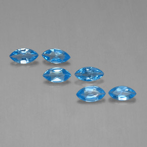 2.63天然托帕石，马眼形，7×3.7毫米，VVS-VS