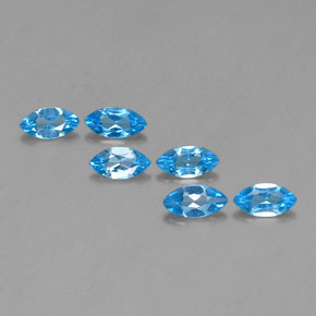 天然托帕石，马眼形，7.1×3.7毫米，VVS-VS