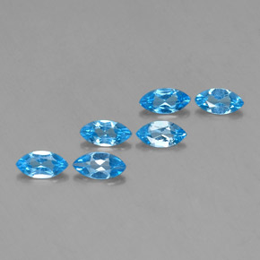 天然托帕石，马眼形，7.1×3.7毫米，VVS-VS