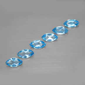 2.32天然托帕石，马眼形，7×3.6毫米，VVS-VS