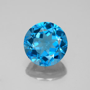3.72克拉天然托帕石，圆形切割，9.23毫米，VS