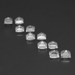 8.32天然白色托帕石，方形，5×5毫米，VVS