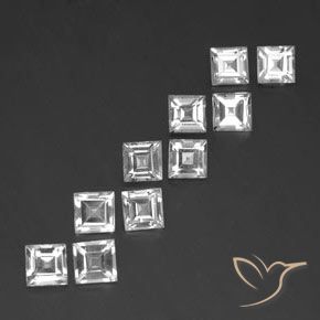 7.70克拉天然黄玉，正方形，VVS-VS