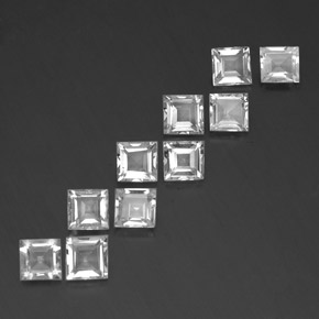 7.41天然白色托帕石，方形，5.2×5毫米，VVS-VS