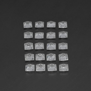 5.02天然白色托帕石，方形，3.6×3.5毫米，VS-SI