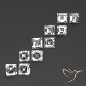 7.62克拉天然黄玉，正方形，VVS-VS