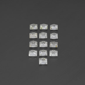 天然白色托帕石，方形，3.5×3.5毫米，VS-SI