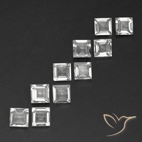 3.87克拉天然黄玉，正方形，VVS-VS