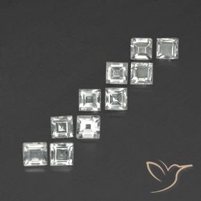 4.00克拉天然黄玉，正方形，VVS-VS