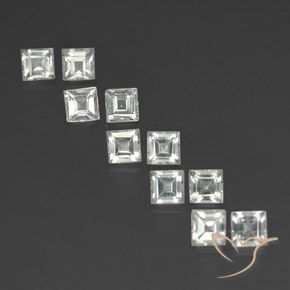 4.88ctw 天然 暖白 黄玉, 正方形, VVS-VS