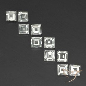 3.86ctw 天然 暖白 黄玉, 正方形, VVS-VS