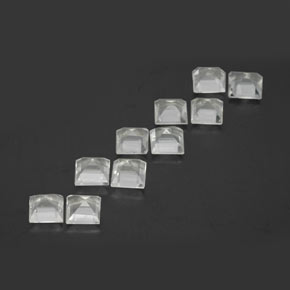 3.80天然白色托帕石，方形，4×3.9毫米，VVS-VS