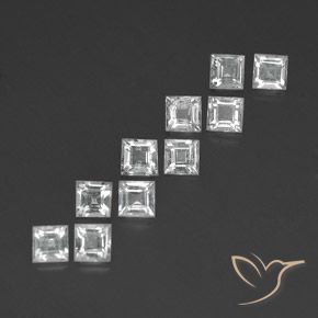 3.98克拉天然黄玉，正方形，VVS-VS